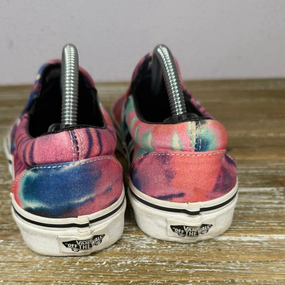 Vans Grateful Dead Tie Dye Slip On Shoes Womens Size 7 Skeleton Rose Hippie Boho - Picture 3 of 8